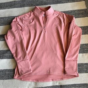 Athleta conch pink Whistler half zip Sz L